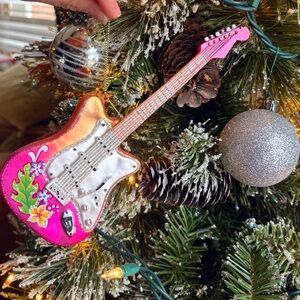 8” Electric Guitar Glass Ornament
